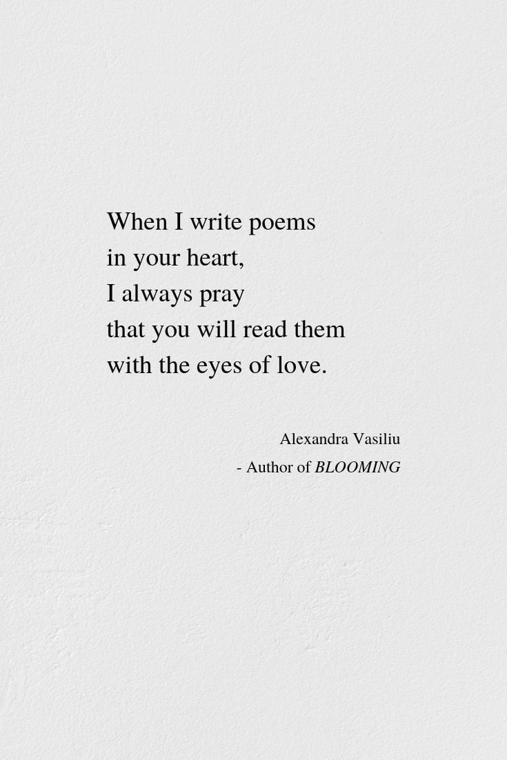 Writing Poems by Alexandra Vasiliu, Author of BLOOMING | Alexandra ...
