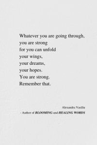 Unfold Your Wings - Inspiring Poem by Alexandra Vasiliu, Author of Blooming and HEALING WORDS