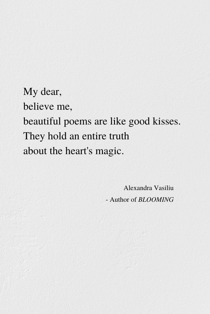 Beautiful Poems by Alexandra Vasiliu, Author of BLOOMING | Alexandra ...