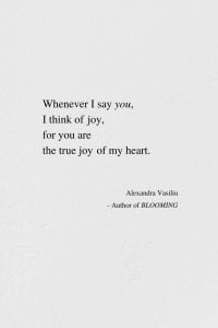 Poem About Joy by Alexandra Vasiliu, Author of BLOOMING