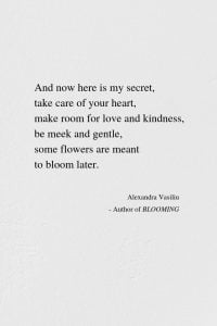 Take Care of Your Heart - Poem by Alexandra Vasiliu, Author of BLOOMING