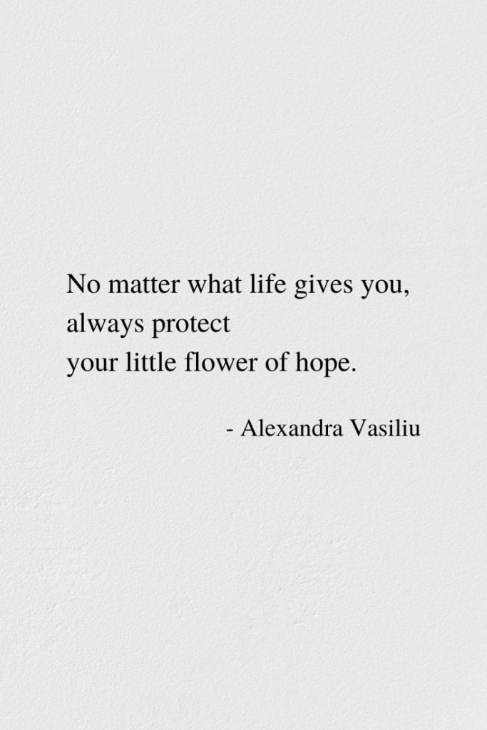 The Flower Of Hope Inspiring Poem by Alexandra Vasiliu, Author of