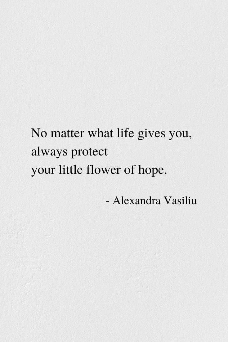 The Flower Of Hope - Inspiring Poem by Alexandra Vasiliu, Author of BLOOMING and HEALING WORDS