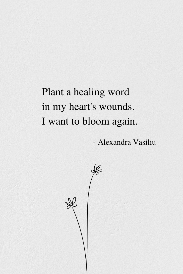 Inspirational poem from the poetry book 'Healing Words' by Alexandra Vasiliu Inspirational poem from the poetry book 'Healing Words' by Alexandra Vasiliu